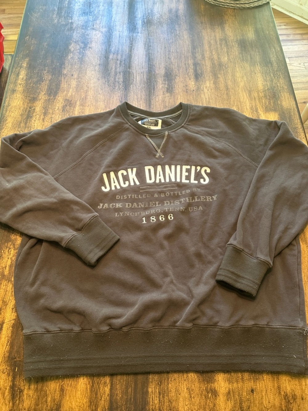 Jack Daniel's Black Crewneck Sweatshirt with White Logo